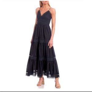 NWT Antonio Melani
Mikaela Lace Trim V-Neck
Sleeveless Maxi Dress
